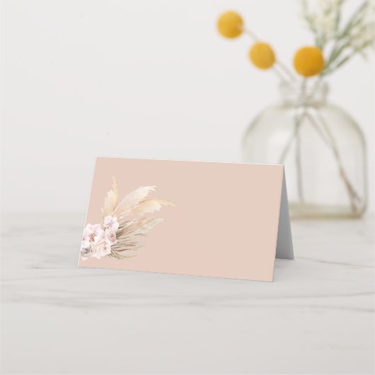 Platzkarten Pampas gras boho (Rückseite)