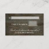 Platzkarten Rustikale Spitzen in Dunkelholz Land S (Rückseite)