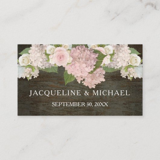 Platzkarten Rustikale Spitzen in Dunkelholz Land S (Vorderseite)