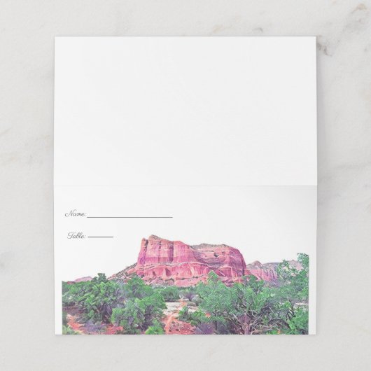 Platzkarten Sedona Arizona (Außenseite Aufgefaltet)