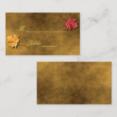 Platzkarten-Visitenkarte im Herbst Platzkarte (Vorne/Hinten)