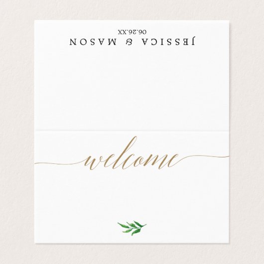 Platzkarten Visitenkarten (Außenseite Aufgefaltet)