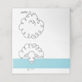 Platzkarten von Schafen und Party (Außenseite Aufgefaltet)