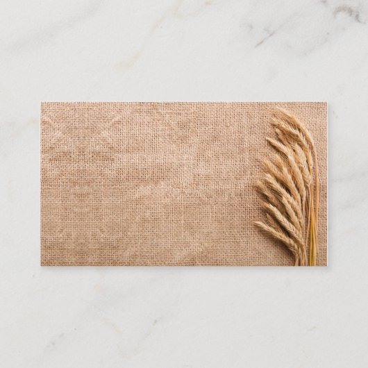 Platzkarten Wheat auf Burlap Sack Country Rum (Vorderseite)