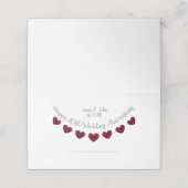 Platzkarten zum 40. Geburtstag der Ruby (Außenseite Aufgefaltet)