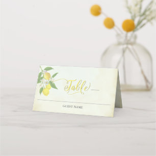 Platzkarten zum Thema Wasserfarbe Lemon