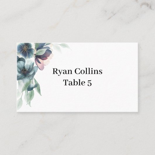 Platzkarten zur Blume von Wasserfarben (Vorderseite)