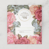 Platzkarten zur Blumenbemalung zum Jubiläum (Außenseite Aufgefaltet)