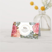 Platzkarten zur Blumenbemalung zum Jubiläum (Rückseite)