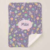 Platzmuster und Name des Mädchens Sherpadecke (Vorderseite)