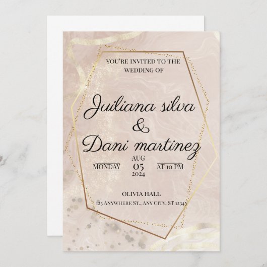 PLATZPLATTENDESIGN EINLADUNG (Vorne/Hinten)