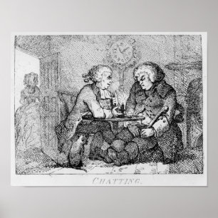 Plaudern, Illustration Poster