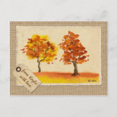 Plaudernder Herbst-Baum-beste Freund-Herbstlaub Postkarte (Vorderseite)