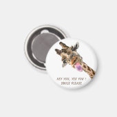 Plauful Magnet Giraffe Tongue Out - Lächeln (Vorderseite/Rückseite)