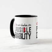 Plausible Deniability (nicht unbekannt) lustig Tasse (Vorderseite Links)