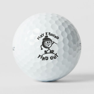 Play A Round Find Out Funny Quote Golfball
