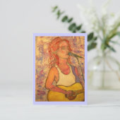 Play Acoustic Guitar Postkarte (Stehend Vorderseite)