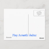 Play Acoustic Guitar Postkarte (Rückseite)