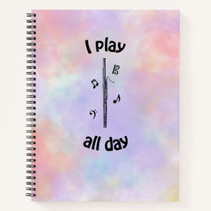 Play All Day - Bassoon Instrument Notebook (groß) Notizblock