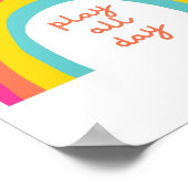 play.all.day. Regenbogenposter & Prints Poster (Ecke)