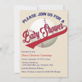 Play Ball Baseball Baby Shower Einladung (Vorderseite)