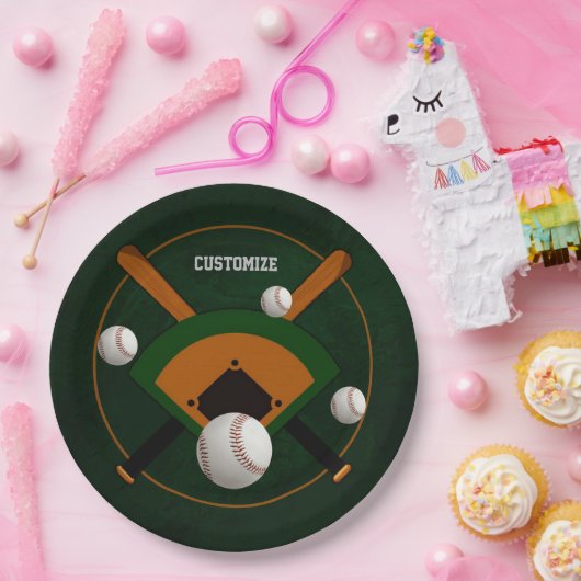 Play Ball Baseball Pappteller (Party)