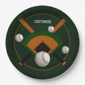 Play Ball Baseball Pappteller (Vorderseite)