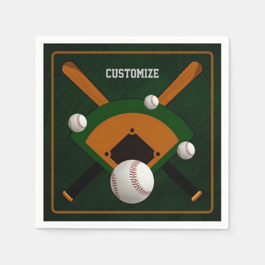 Play Ball Baseball Serviette (Vorderseite)