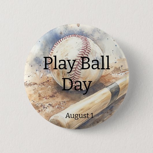 Play Ball Day - Baseball Button (Vorderseite)