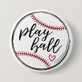 Play Ball Doodle Baseball Grafik, GraphicLoveShop Button (Vorderseite)