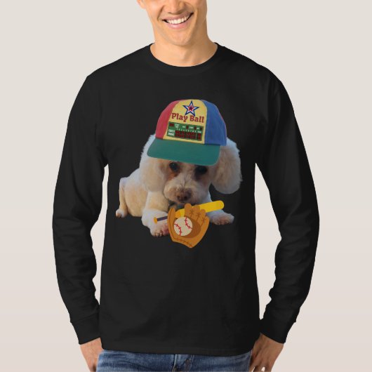 Play Ball Poodle Men's Longsleeve TShirt (Vorderseite)
