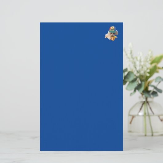 Play Ball Poodle Stationery Briefpapier (Stehend Vorderseite)