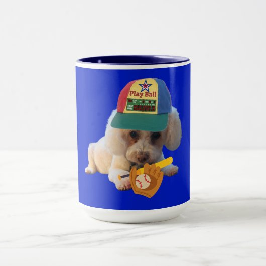 Play Ball Poodle Two Tone Coffee Tasse (Zentrum)