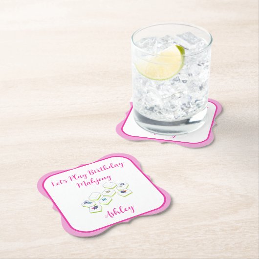 Play Birthday Mahjong PERSONALIZE Untersetzer (Vor Ort)