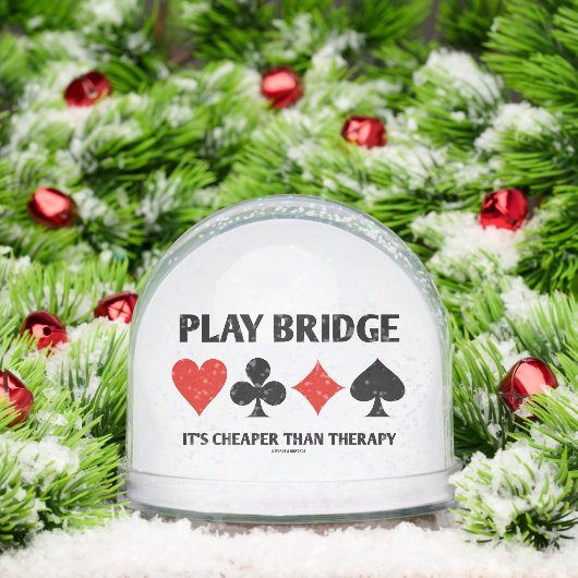 Play Bridge Es ist billiger als Therapie 4 Card An Schneekugeln (Weihnachten)