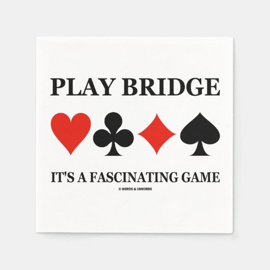 Play Bridge Es ist ein faszinierendes Spiel (Card Serviette (Vorderseite)