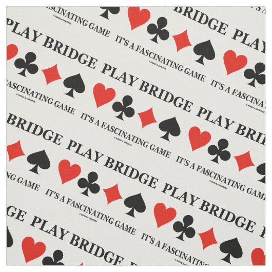 Play Bridge Es ist ein faszinierendes Spiel (Card Stoff (Muster)