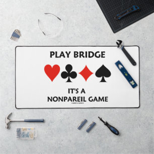 Play Bridge Es ist ein nicht-pareil Game Vier-Kart Schreibtischunterlage