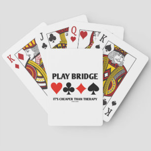 Play Bridge Es ist günstiger als die Therapie (Car Spielkarten