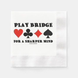 Play Bridge For A Sharper Mind Four Card Suits Serviette