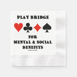 Play Bridge For Mental Social Benefits Card Suits Serviette