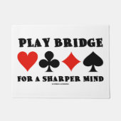Play Bridge für einen Sharper Mind Vier-Card-Anzug Fußmatte (Vorderseite)