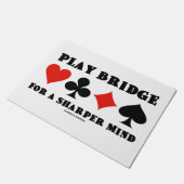 Play Bridge für einen Sharper Mind Vier-Card-Anzug Fußmatte (Schrägansicht)