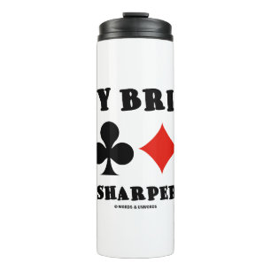 Play Bridge für einen Sharper Mind Vier-Card-Anzug Thermosbecher