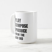 PLAY, COMPOSE, PRODUCE FROM THE LOW END KAFFEETASSE (Vorderseite Links)