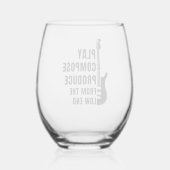 PLAY, COMPOSE, PRODUCE FROM THE LOW END WEINGLAS OHNE STIEL (Rückseite)