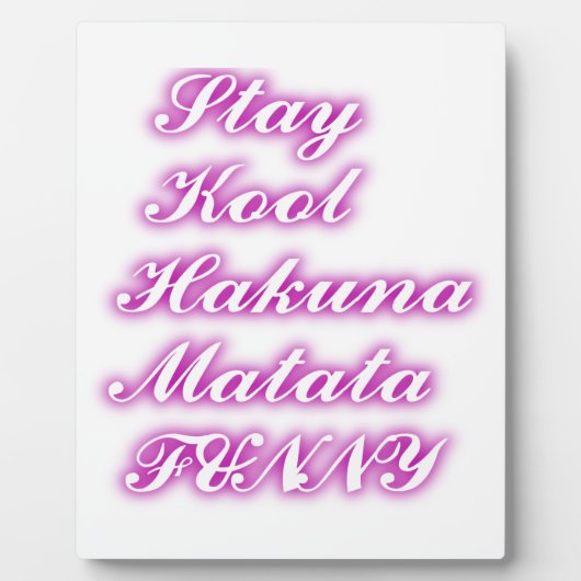 Play Cool Hakuna Matata .png Fotoplatte (Vorderseite)