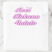 Play Cool Hakuna Matata .png Ovaler Aufkleber (Tasche)