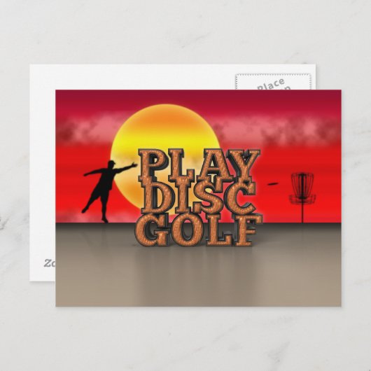 Play Disk Golf Postkarte (Vorne/Hinten)