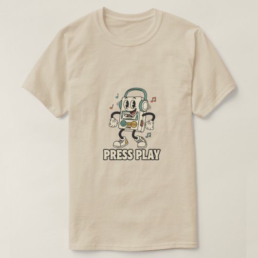 Play drücken T-Shirt (Design vorne)